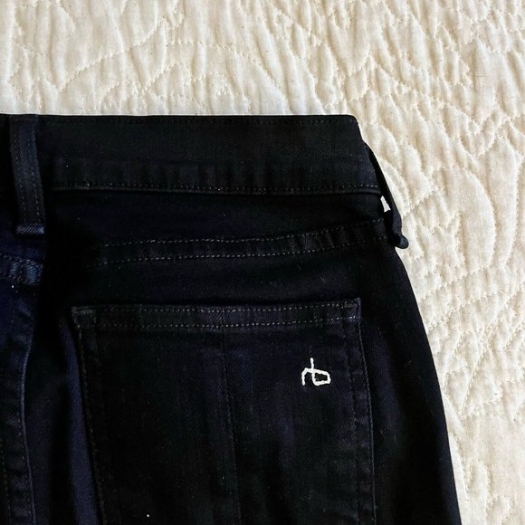 Rag & Bone Womens Jeans Pants Black Skinny Jean In Equestrian Solid Size 24 - Picture 3 of 6